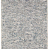 16' Blue and Ivory Wool Hand Loomed Runner Rug